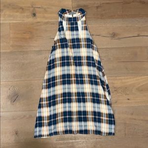 Plaid halter dress